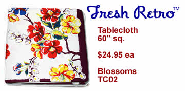 Vintage Tablecloth - New Vintage Style Blossoms