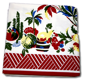 Baja striped table cloth with vibrant colors
